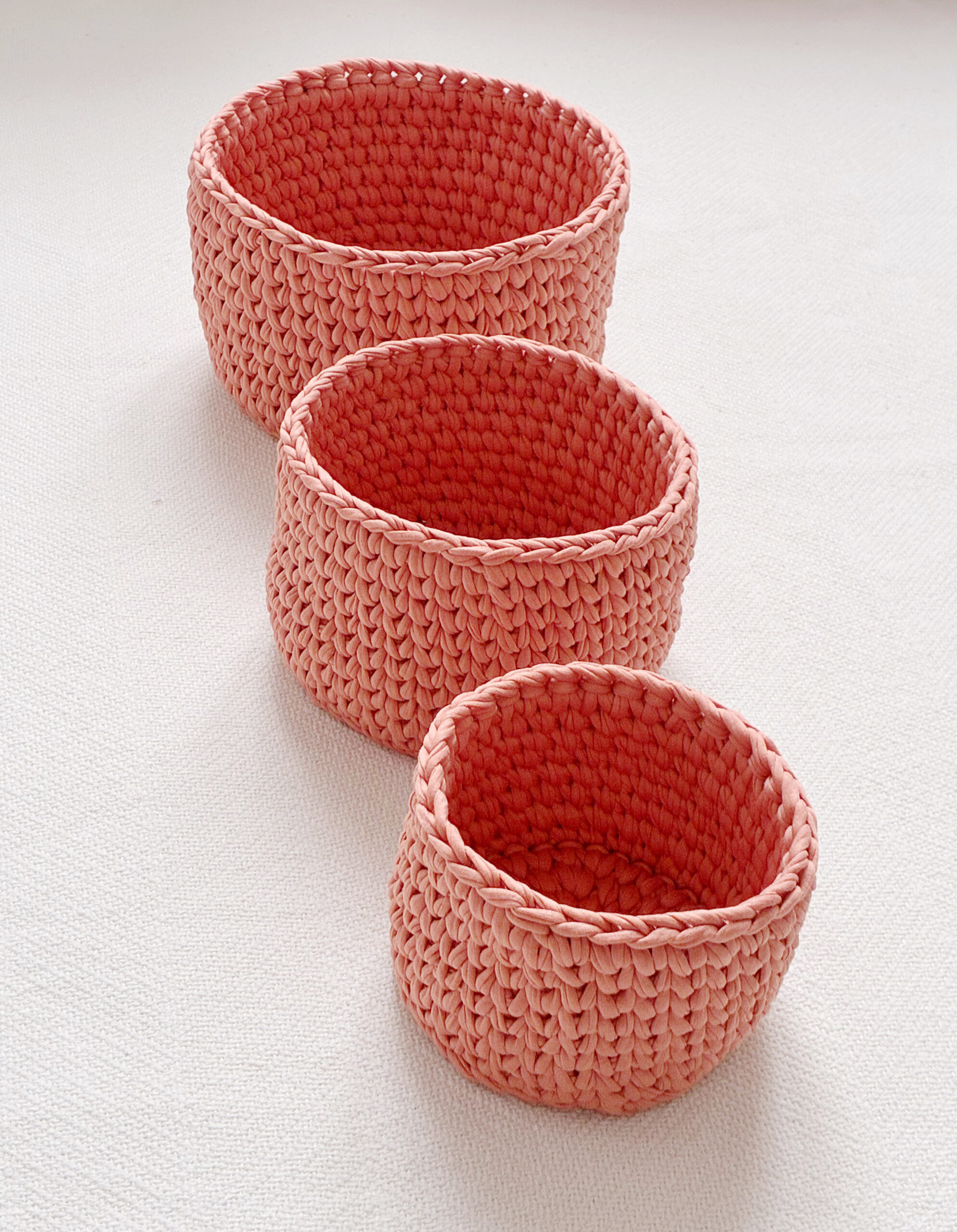 pack de 3 cestas redondas en color naranja pack de 3 cestas redondas en color naranja